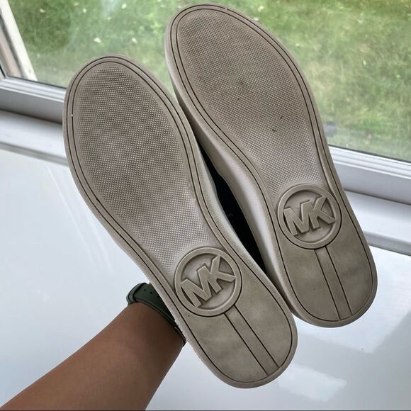 MICHAEL MICHAEL KORS Keaton Logo Slip-On Sneakers, Black Coated Canvas sz 7.5M - Picture 6 of 10